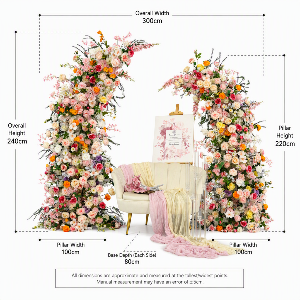 Faux Floral Horn Arch