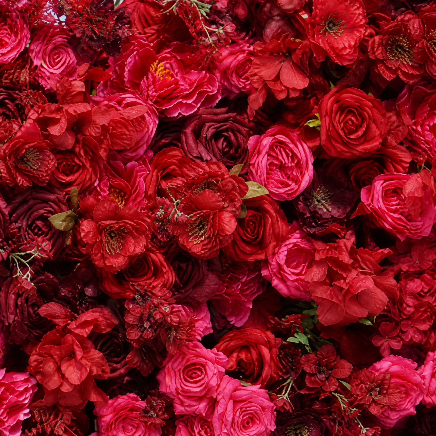 Red Butterfly Faux Floral Arch