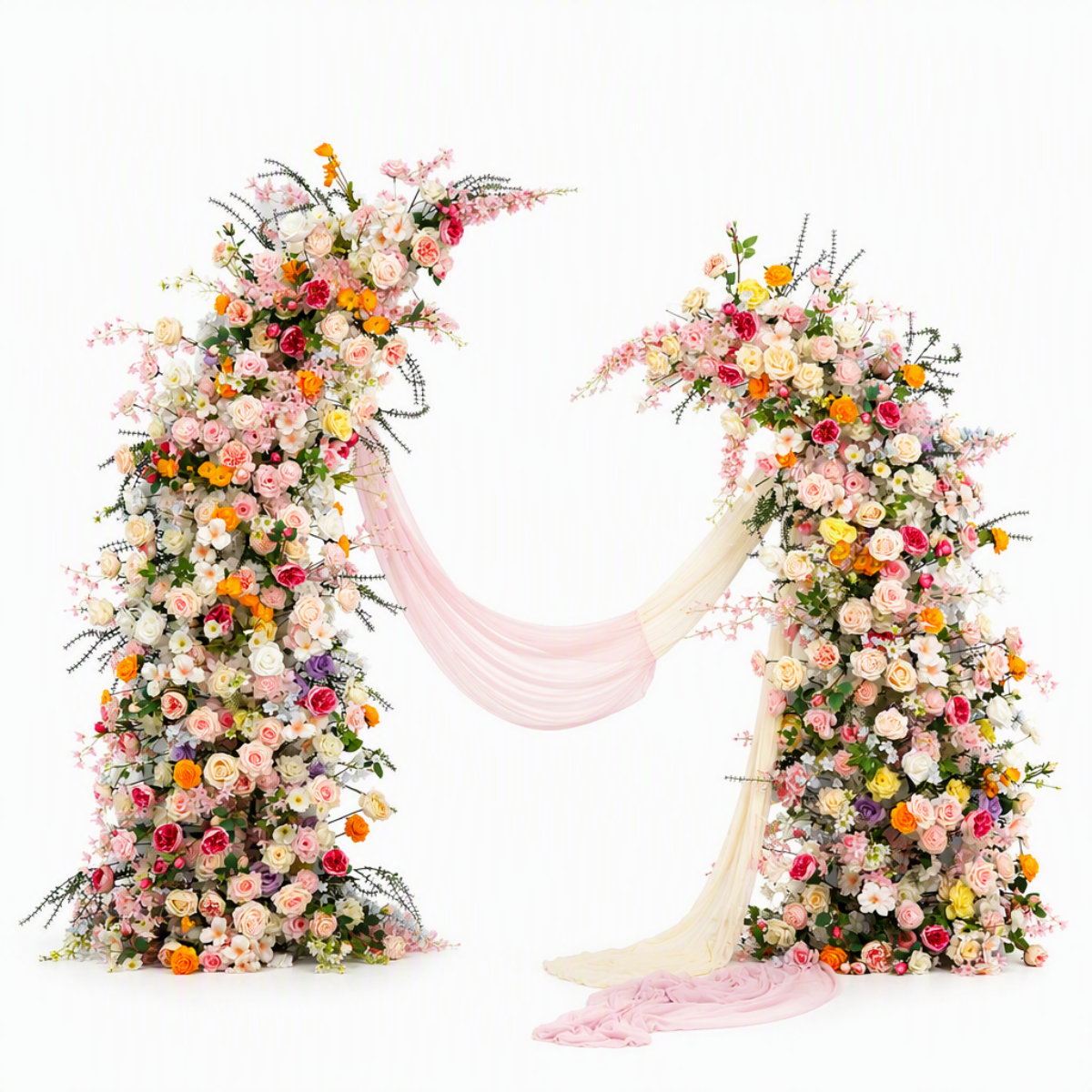 Faux Floral Horn Arch