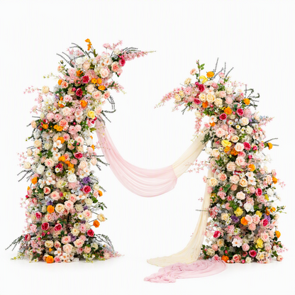 Faux Floral Horn Arch