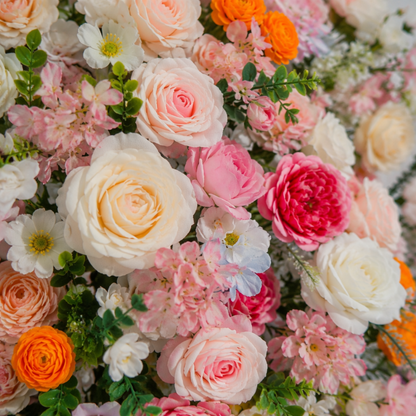 Faux Floral Horn Arch