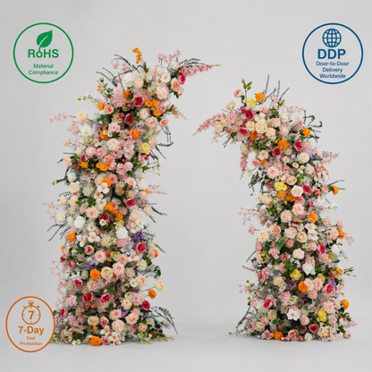 Faux Floral Horn Arch