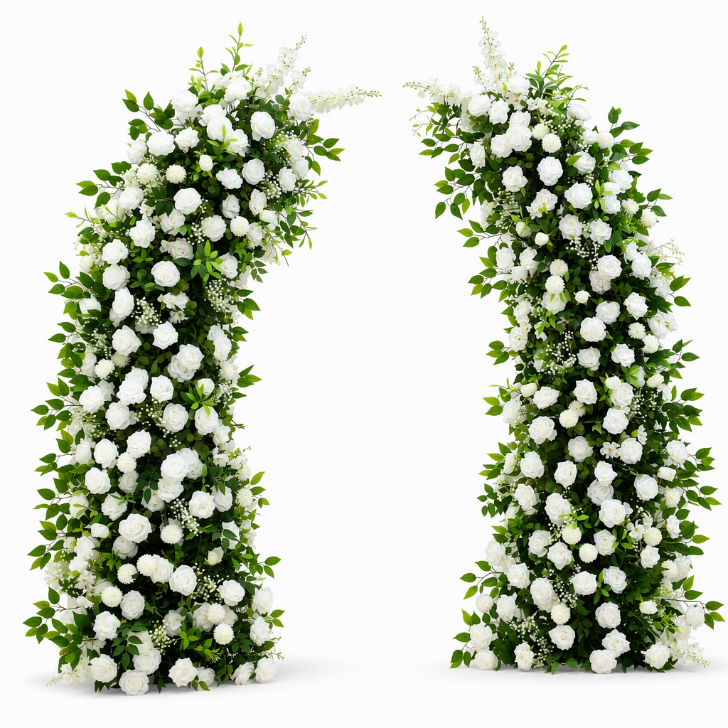 Campsis & Baby's Breath Floral Arch