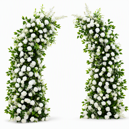 Campsis & Baby's Breath Floral Arch