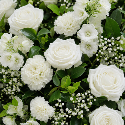 Campsis & Baby's Breath Floral Arch