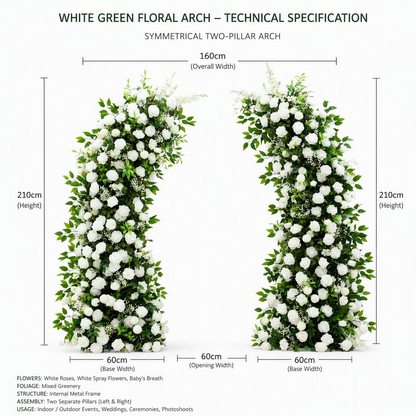 Campsis & Baby's Breath Floral Arch