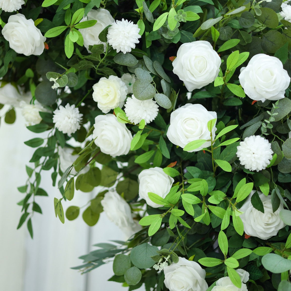 Campsis, Rhododendron & Rose U-Shaped Faux Floral Arch