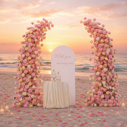 Bulgarian Pink Champagne Rose Arch
