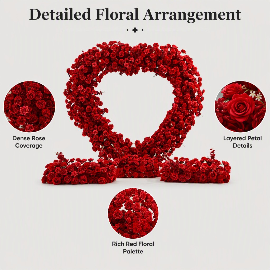 Red Heart Faux Floral Arch