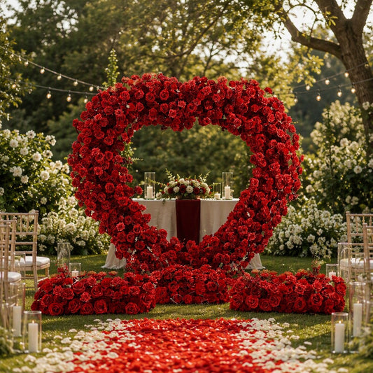 Red Heart Faux Floral Arch