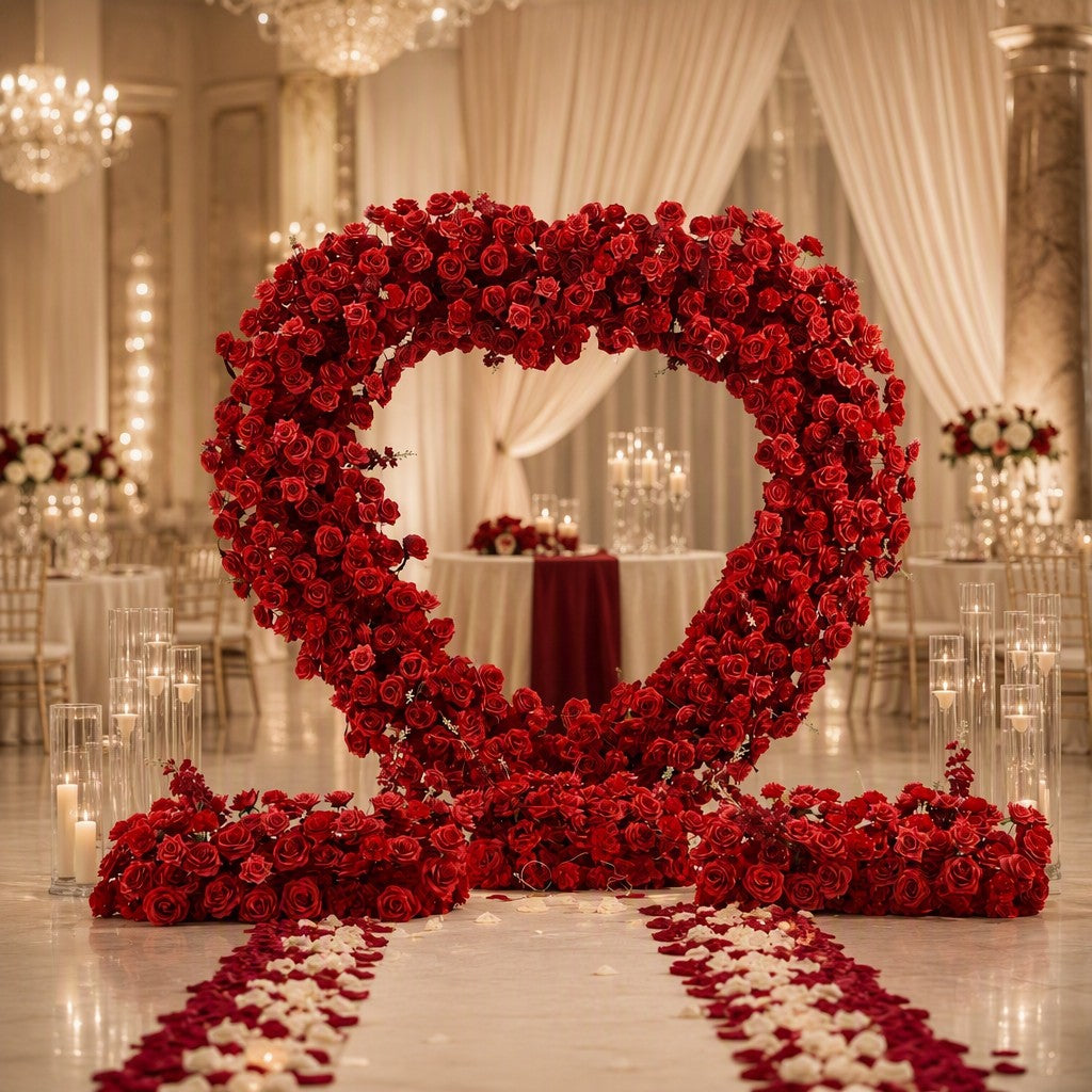 Red Heart Faux Floral Arch