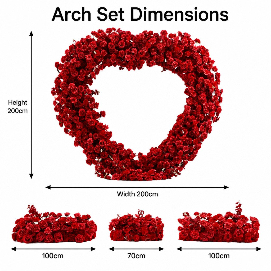 Red Heart Faux Floral Arch