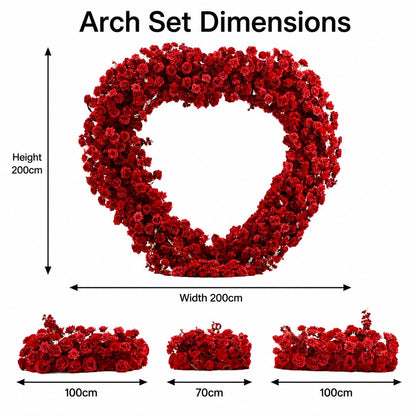 Red Heart Faux Floral Arch