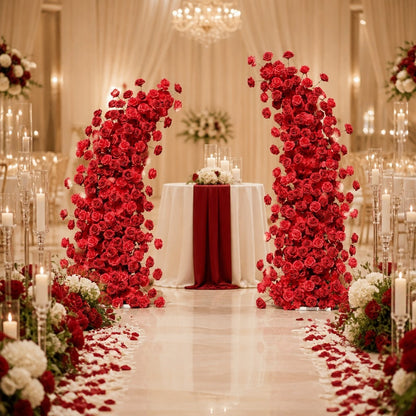 Red Rose Bullhorn Double Arch Set