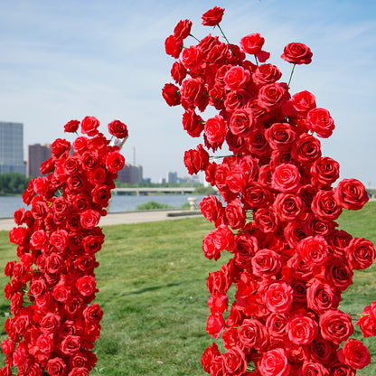 Red Rose Bullhorn Double Arch Set