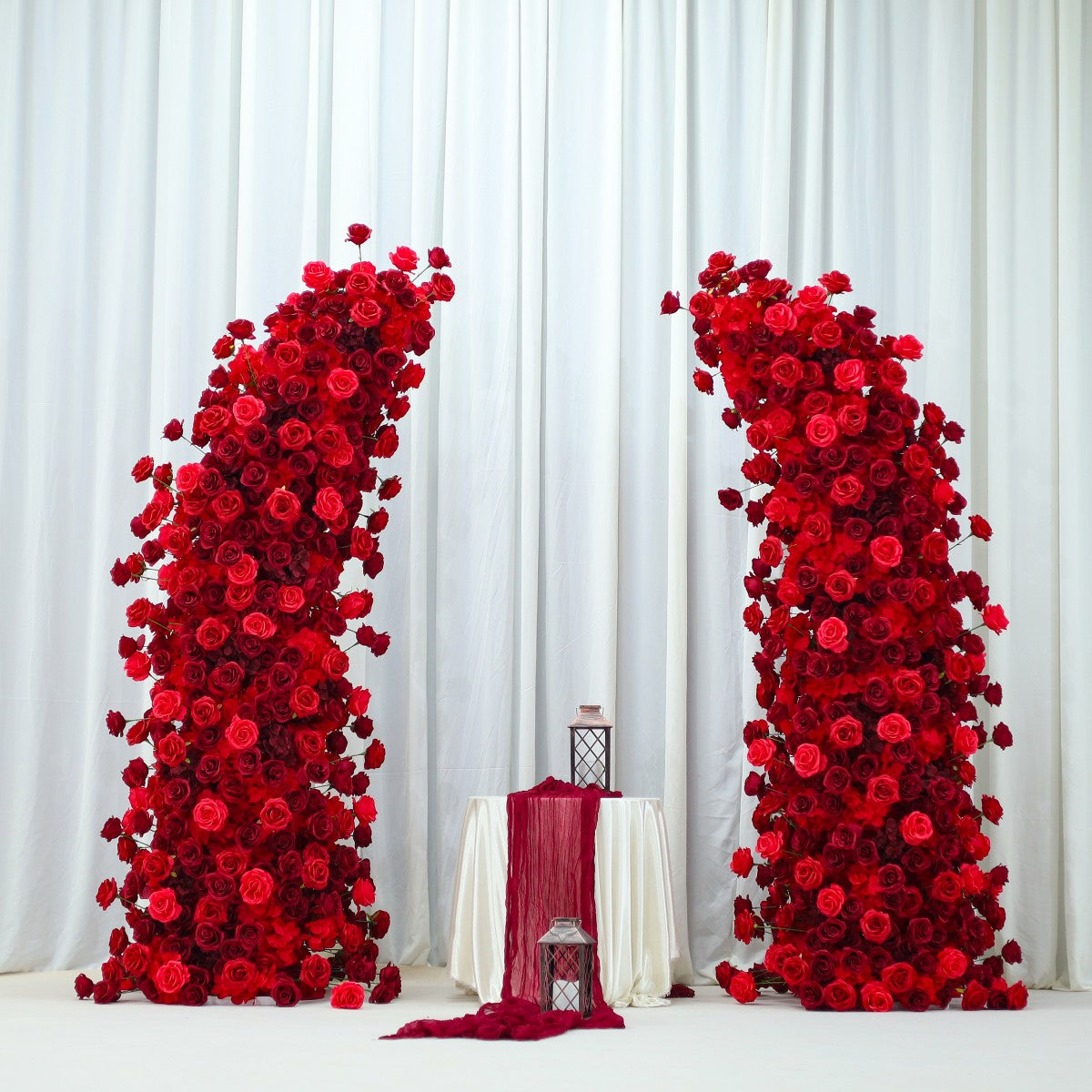 Red Rose  Horn Floral Arch