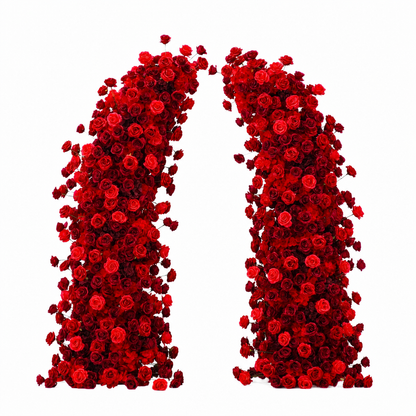 Red Rose  Horn Floral Arch