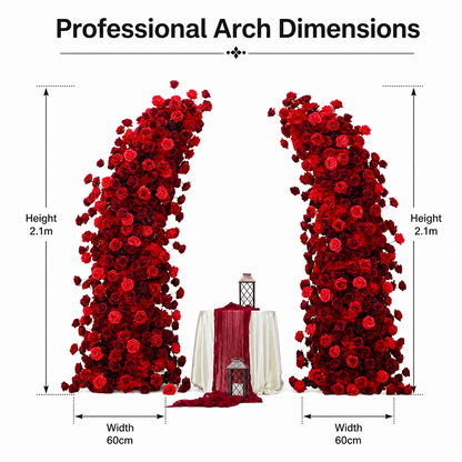 Red Rose  Horn Floral Arch