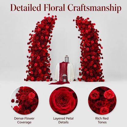 Red Rose  Horn Floral Arch