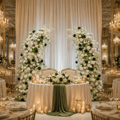 Mixed Floral Arch with Rose, Hibiscus & Peony