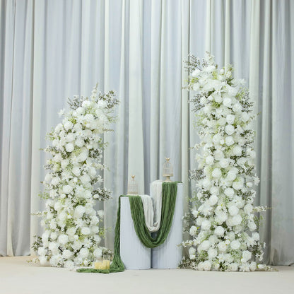 Jasmine, Lily, Baby's Breath & Horn Faux Floral Arch