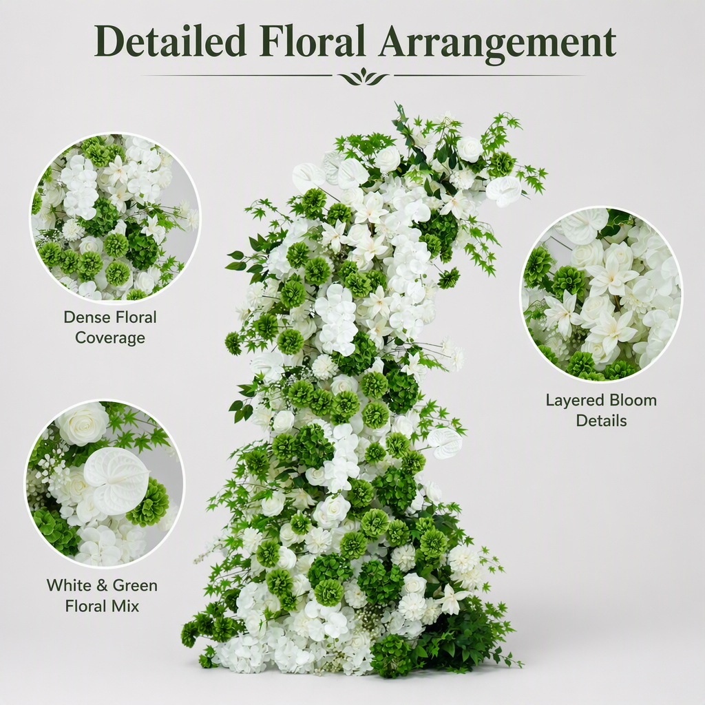 White Hydrangea Faux Floral Arch