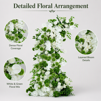 White Hydrangea Faux Floral Arch