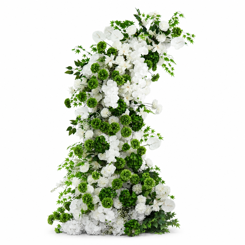White Hydrangea Faux Floral Arch