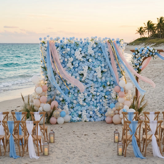 Blue Yilanti Flower Walls