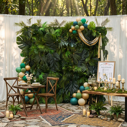 Monstera Rainforest Background