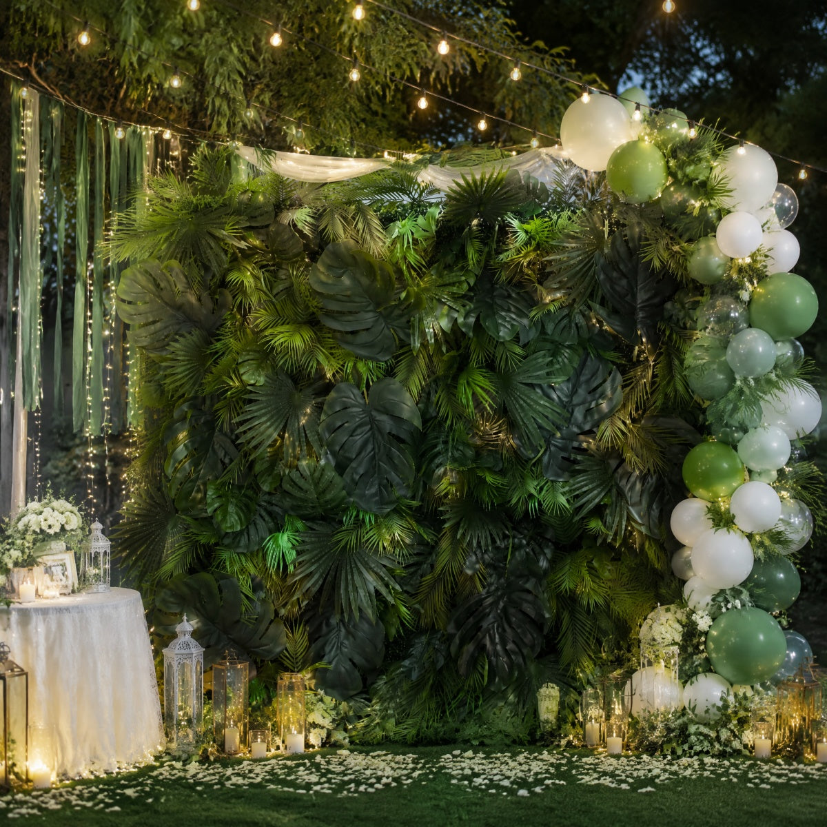 Monstera Rainforest Background