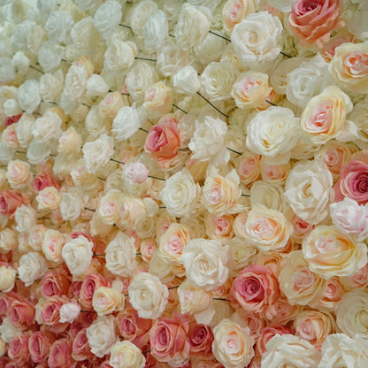 Red and White Rose Gradient Flower Walls