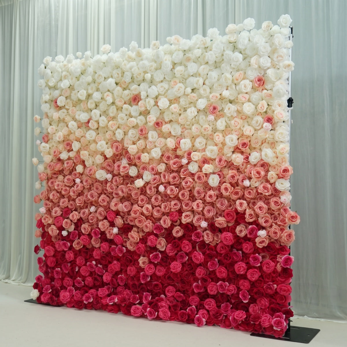 Red and White Rose Gradient Flower Walls