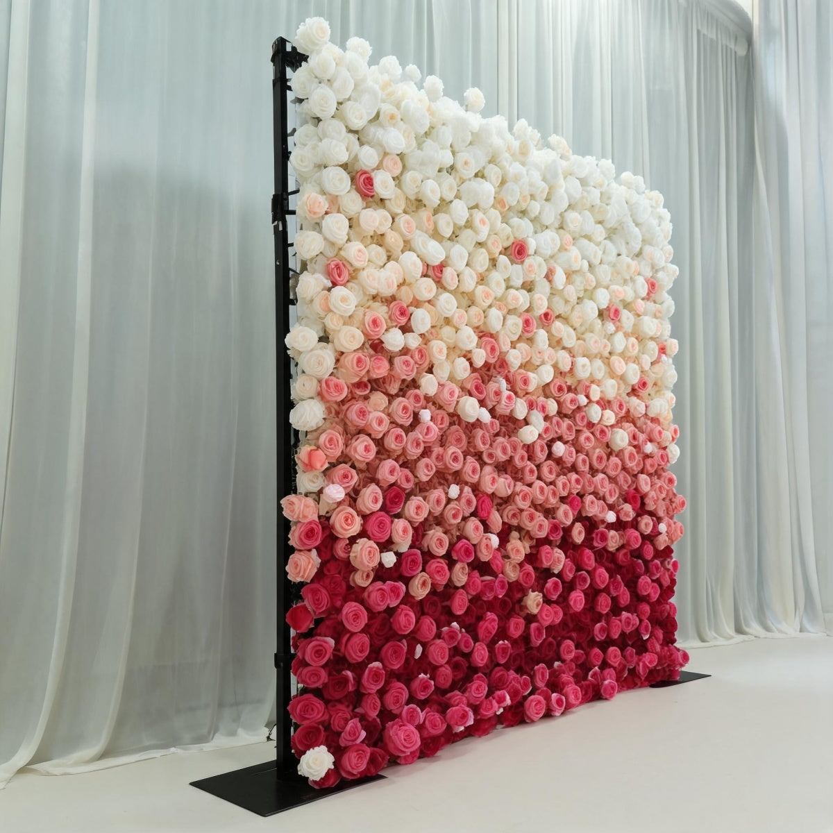 Red and White Rose Gradient Flower Walls
