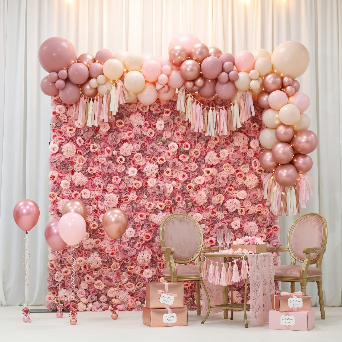 Pink Hydrangea Flower Walls