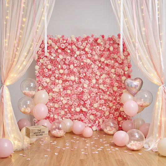 Light Pink Roses Flower Walls