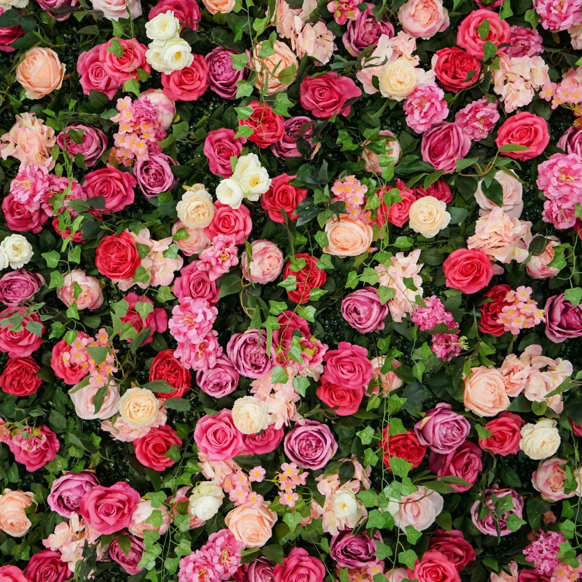 Iceberg Rose Grid Flower Walls