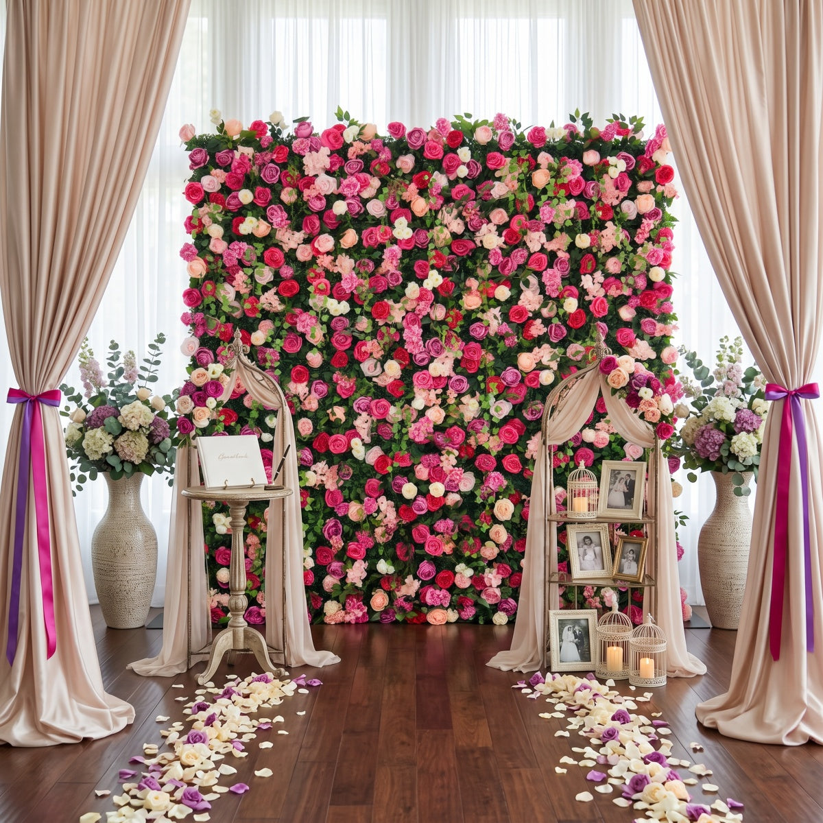 Iceberg Rose Grid Flower Walls