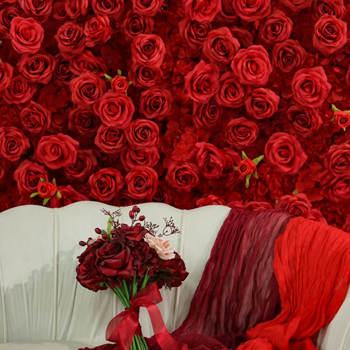 All Red Rose Flower Walls