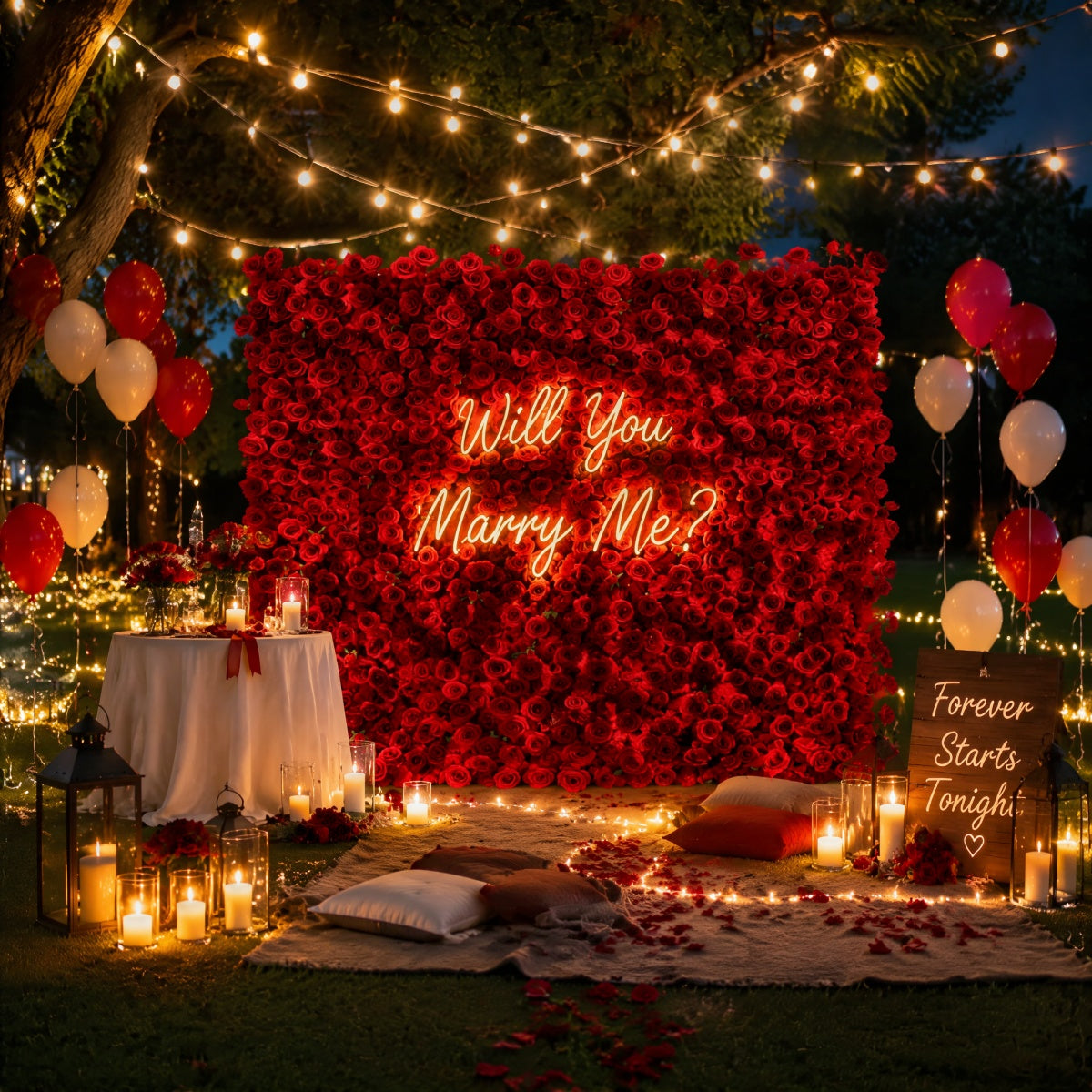 All Red Rose Flower Walls