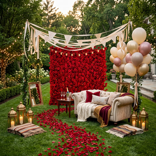 All Red Rose Flower Walls