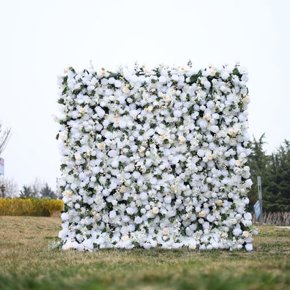 White Rose Flower Wall Backdrops